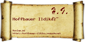Hoffbauer Ildikó névjegykártya